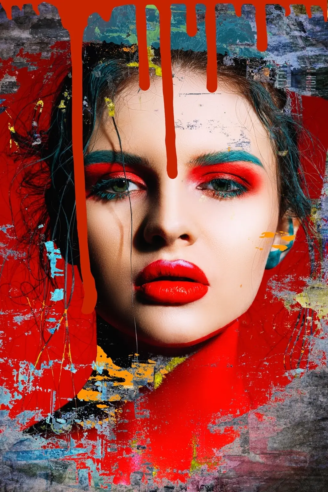 Neon Face Red