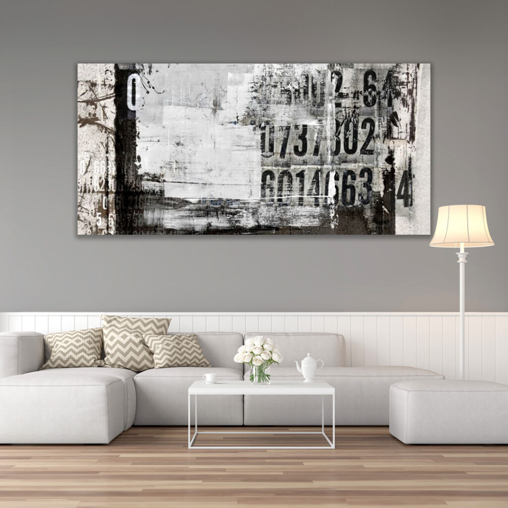 Grey & White Abstract